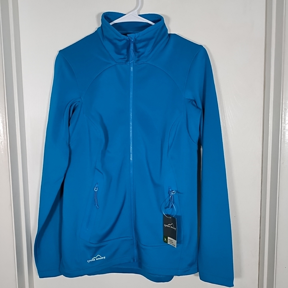Eddie Bauer Highpoint Full Zip Jacket Women's S Blue Pockets Stretch